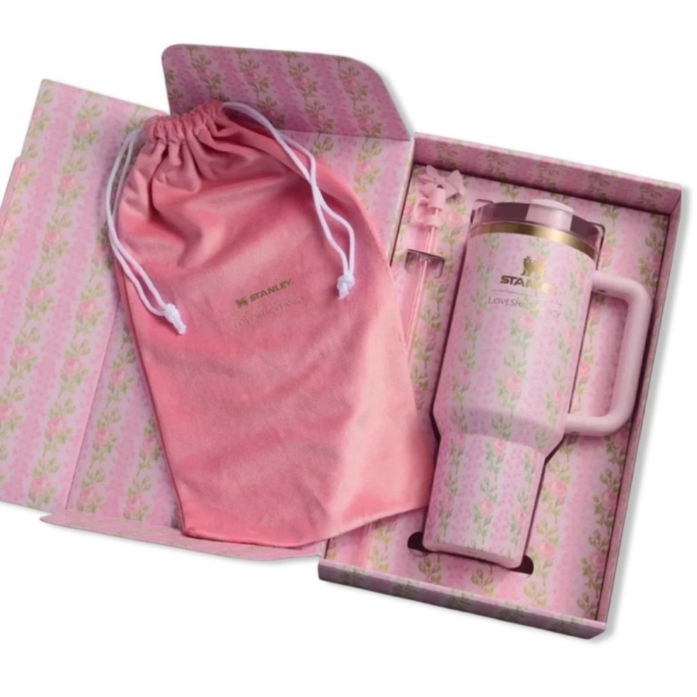 NIB LOVESHACKFANCY STANLEY COLLAB l Blooming Heirloom 40z Large Size - Picture 2 of 3